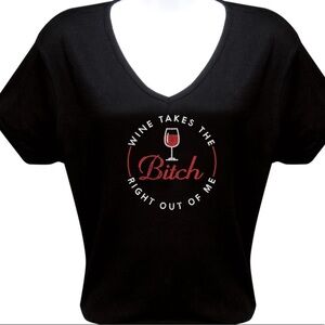 Wine Glass Graphic T-Shirt